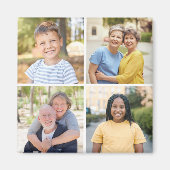 独自の4つのフォトコラージュを作成 マグネット (正面)