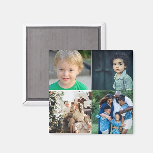 独自の4つのフォトコラージュを作成 マグネット (正面/裏面)
