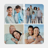 独自の4つのフォトコラージュを作成 メタルオーナメント (裏面)