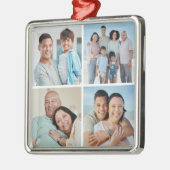 独自の4つのフォトコラージュを作成 メタルオーナメント (左)