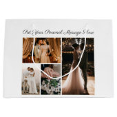 独自の4つのフォトコラージュを作成 ラージペーパーバッグ (正面)