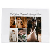 独自の4つのフォトコラージュを作成 ラージペーパーバッグ (裏面)