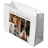 独自の4つのフォトコラージュを作成 ラージペーパーバッグ (裏面アングル)