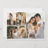 独自の4つのフォトコラージュを作成 招待状 (正面)