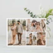 独自の4つのフォトコラージュを作成 招待状 (スタンド正面)