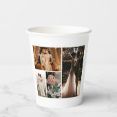 独自の4つのフォトコラージュを作成 紙コップ (裏面)