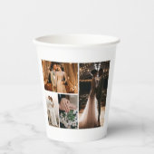 独自の4つのフォトコラージュを作成 紙コップ (正面)