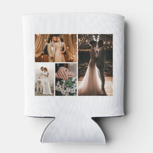 独自の4つのフォトコラージュを作成 缶クーラー (裏面)