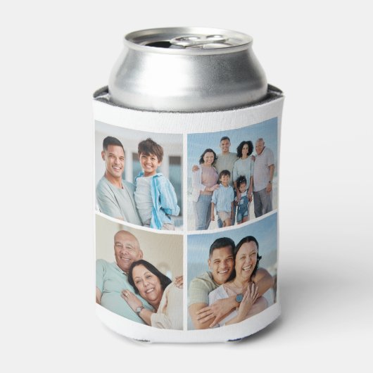 独自の4つのフォトコラージュを作成 缶クーラー (缶正面)