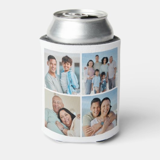 独自の4つのフォトコラージュを作成 缶クーラー (缶裏面)