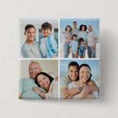 独自の4つのフォトコラージュを作成 缶バッジ (正面)