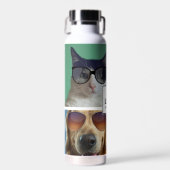 独自の4つのペットフォトコラージュを作成 ウォーターボトル (正面)