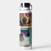 独自の4つのペットフォトコラージュを作成 ウォーターボトル (背面)