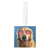 独自の4つのペットフォトコラージュを作成 キューブオーナメント (正面)