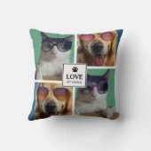 独自の4つのペットフォトコラージュを作成 クッション (裏面)