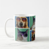 独自の4つのペットフォトコラージュを作成 コーヒーマグカップ (左)