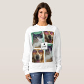 独自の4つのペットフォトコラージュを作成 スウェットシャツ (正面フル)