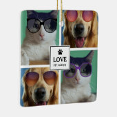 独自の4つのペットフォトコラージュを作成 セラミックオーナメント (右)