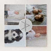 独自の4フォトコラージファミリーモノグラムを作成 ジグソーパズル (横)