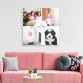 独自の4フォトコラージモノグラムの作成 キャンバスプリント (インサイチュ (リビング))