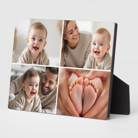 独自の4フォトコラージュかわいいベビーを作成 フォトプラーク (側面)