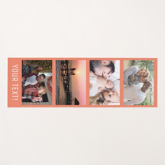 独自の4フォトコラージュのヨガマットを作成 ヨガマット (正面(横))