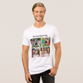独自の4フォトコラージュ家族の休暇を作成する トライブレンドＴシャツ (正面全面)