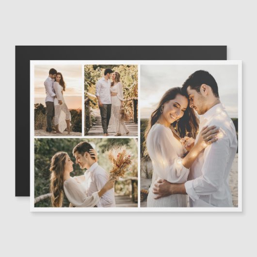 独自の4フォトコラージュ磁気カードを作成 (正面/裏面)