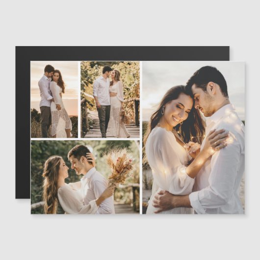 独自の4フォトコラージュ磁気カードを作成 (正面/裏面)