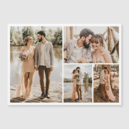 独自の4フォトコラージュ磁気カードを作成