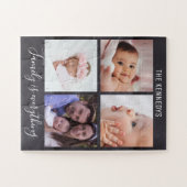 独自の4フォトコラージュChalkboardファミリを作成 ジグソーパズル (横)