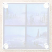 独自の4フォトスクエアを作成 ガラスコースター (裏面)