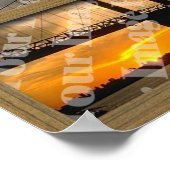 独自の4ペイン茶色の木製窓フレームを作成 ポスター (角)