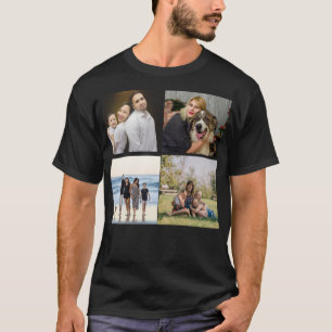 独自の4家族のフォトコラージュを作成カスタム Tシャツ