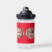 独自の4家族のフォトコラージュを作成 ウォーターボトル (背面)