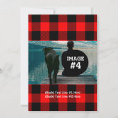 独自の4枚のイメージを作成12行のカスタム文字 招待状 (裏面)