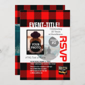 独自の4枚のイメージを作成12行のカスタム文字 招待状 (正面/裏面)