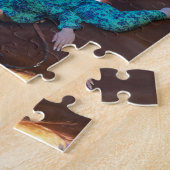 独自の4枚の写真を作成コラージュ馬 ジグソーパズル (側面)