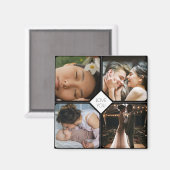 独自の4枚の写真を作成 マグネット (正面/裏面)