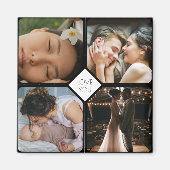 独自の4枚の写真を作成 マグネット (正面)