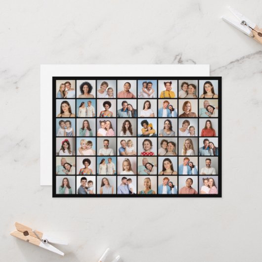 独自の48フォトコラージグリーティングを作成する カード (正面/裏面インサイチュ)