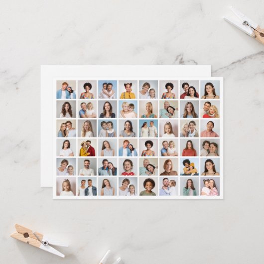 独自の48フォトコラージグリーティングを作成する カード (正面/裏面インサイチュ)