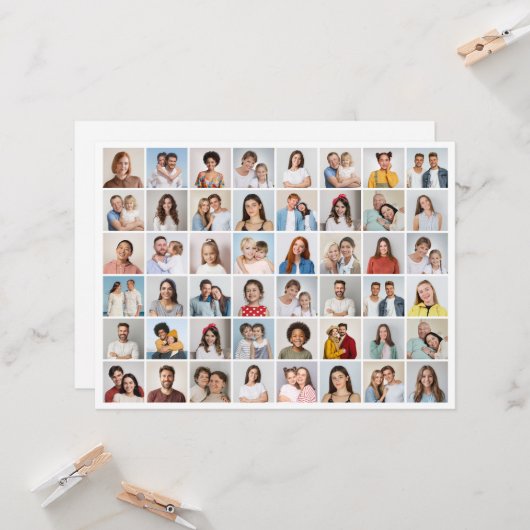 独自の48フォトコラージグリーティングを作成する カード (正面/裏面インサイチュ)