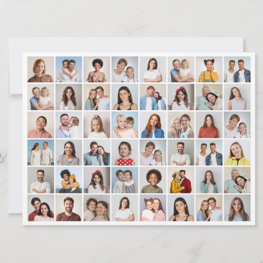 独自の48フォトコラージグリーティングを作成する カード (正面)