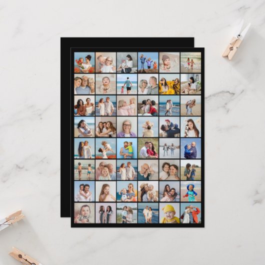 独自の48フォトコラージュを作成 カード (正面/裏面インサイチュ)