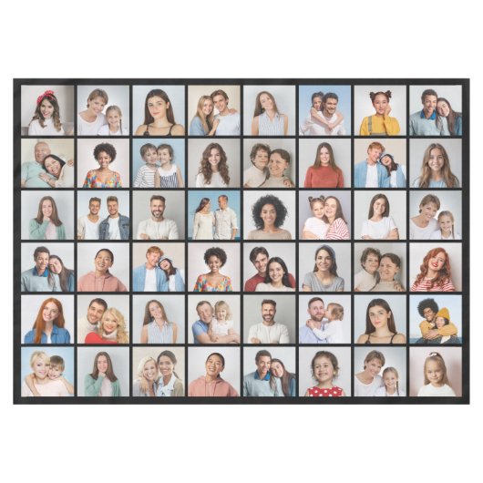 独自の48フォトコラージュを作成 テーブルクロス (正面(横))