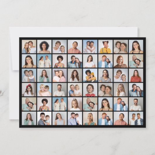 独自の48フォトコラージュを作成 ノートカード (正面)