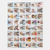 独自の48フォトコラージュを作成 フリースブランケット (正面)