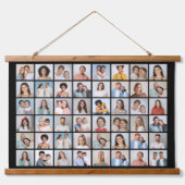 独自の48フォトコラージュを作成 吊り下げ型タペストリー (正面)