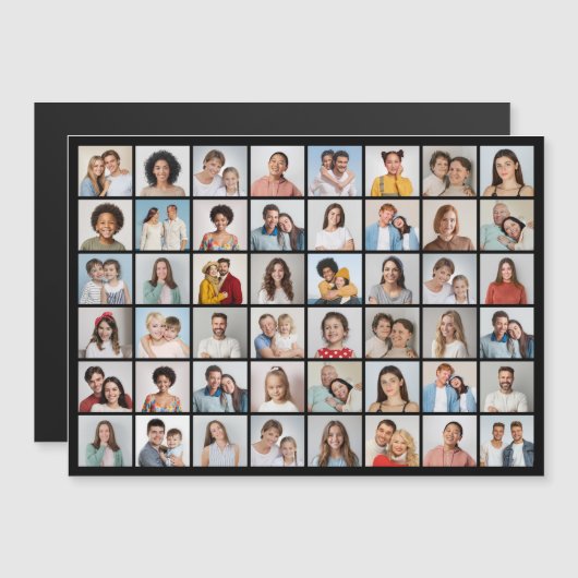 独自の48フォトコラージュ磁気カードの作成 (正面/裏面)